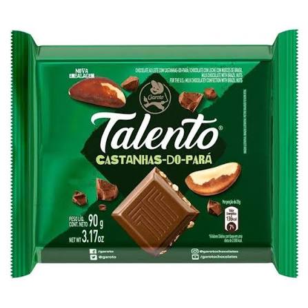 Garoto Chocolate Talento Castanha Do Para 85g