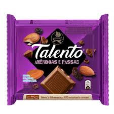Garoto Chocolate Talento  Amendoas E Passas 85g